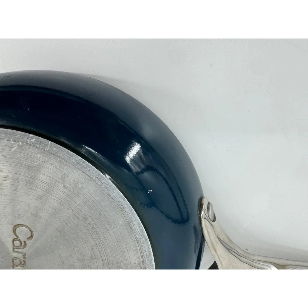 Caraway Ceramic Frying Pan 8 inch Navy Blue Non-Stick Skillet Stainless Handle